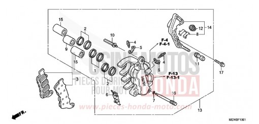 MACHOIRE DE FREIN AVANT G. NT700VB de 2011